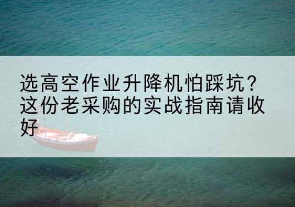 盐边高空作业升降机厂家推荐-选高空作业升降机怕踩坑？这份老采购的实战指南请收好