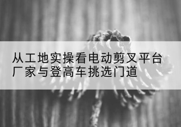 盐边电动剪叉升降平台厂家-从工地实操看电动剪叉平台厂家与登高车挑选门道